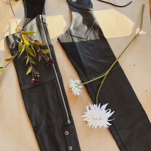 Women's Harley Davidson size XS leather chaps.